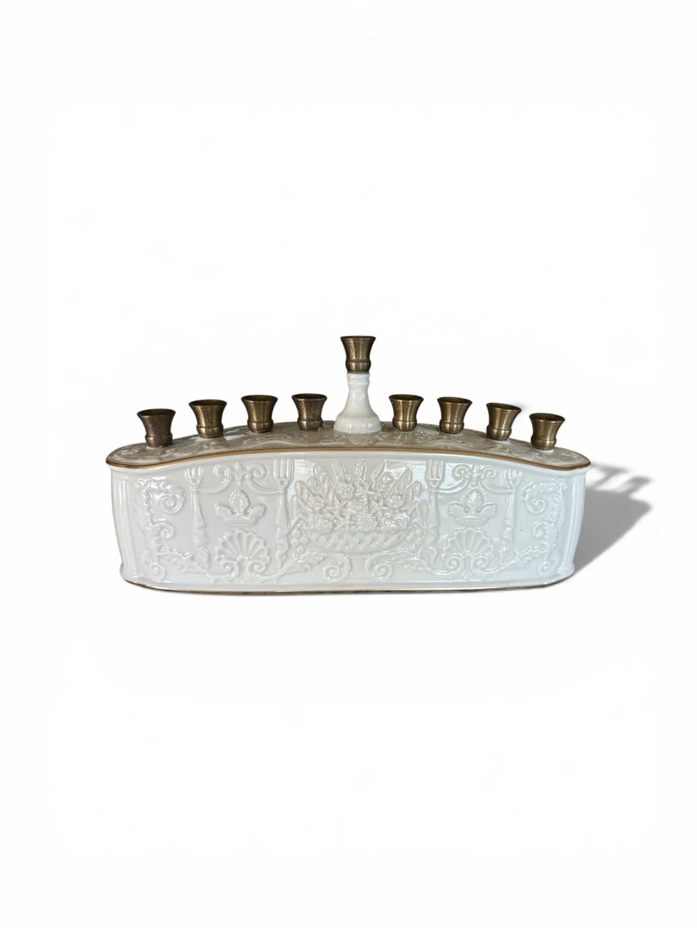 Lenox White Ceramic Menorah